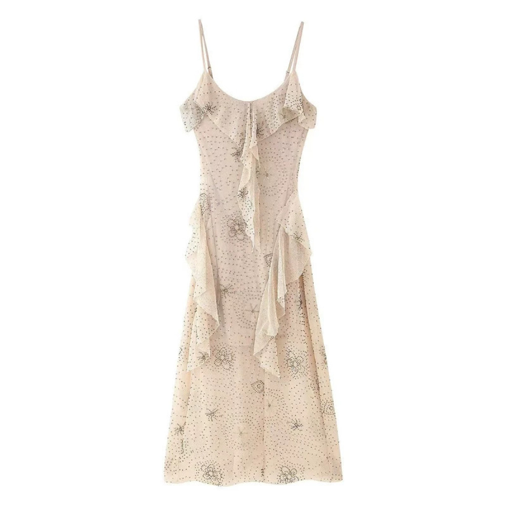 ZARA Early Spring Sequined Fringe Trim Bodycon Dress